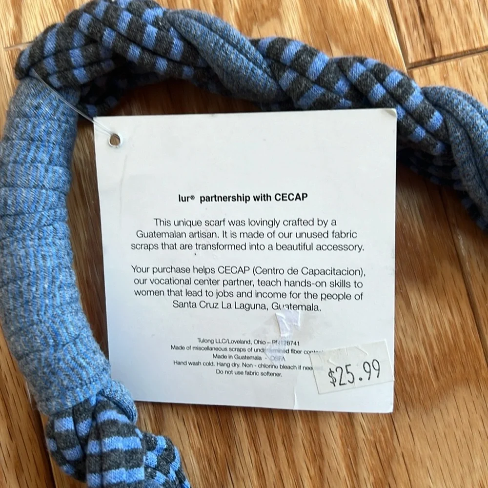 scarf necklace braided whimsy cottagecore accessories made in Guatemala